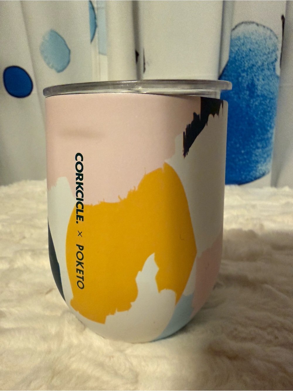 Corkcicle x Poketo 12 oz Insulated Tumbler Abstract Art Travel Cup